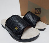Spenco Charlotte Sz US 6.5 D WIDE EU 37 Women's Leather Adjustable Slide Sandals