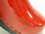 Bjork Size EU 41 (US 9.5 - 10) Women's Patent Leather Clogs Red / Black - Texas Shoe Shop
