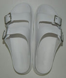 J/Slides Simply Sz 10 M Women's Adjustable 2-Strap Platform Slide Sandals White