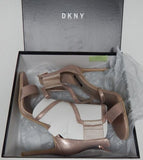 DKNY Lil Sz US 10 M Women's Strappy Leather High Heel Stiletto Sandals Rose Gold