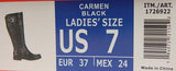 Baretraps Carmen Size US 7 M EU 37 Women's Motorcycle Tall Riding Boots Black