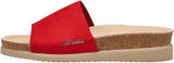 Mephisto Hanik Size US 9 M EU 39 Women's Nubuck Platform Slide Sandals Red