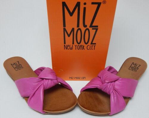 Miz Mooz Aliza Sz EU 39 M (US 8.5-9) Women's Leather Flat Slide Sandals Fuchsia