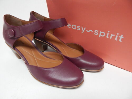 Easy Spirit Clarice Size 8.5 N NARROW Women's Leather Pumps Shoes Dark Red
