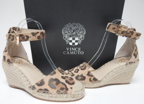 Vince Camuto Venerly Sz 6 W WIDE EU 36.5 Women's Leather Espadrille Wedge Sandal