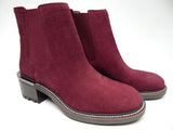 Vince Camuto Kelivena Sz US 7.5 M Women's Suede Croco Chelsea Boots Fired Brick
