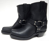 Frye Harness 8R Sz US 5.5 M Women's Leather Pull On Ankle Boots Black 347455-BLK