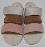 Spenco Tessa Sz US 5.5 W WIDE EU 35.5 Women's Leather Slide Sandals Coral Cloud