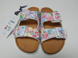 Joules Penley Size US 5 M Women's Two-Band Buckle Slide Sandals White Meadow