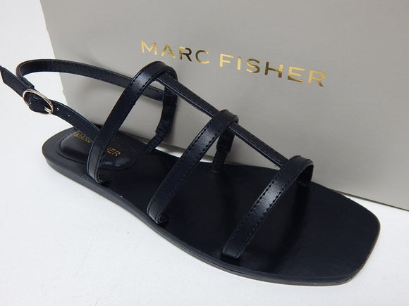 Marc Fisher Bytina Size 7 M Women's Strappy Slingback Ankle Strap Sandal Black