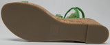 Cecelia New York Lala Cork Sz US 9.5 M Women's Leather Floral Wedge Sandals Kiwi