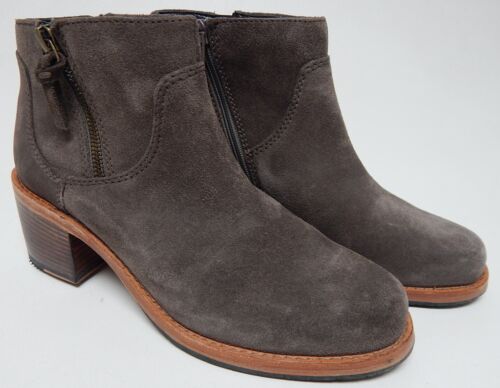 Clarks Clarkdale Dawn Sz 7 M EU 37.5 Women's Suede Ankle Booties Taupe 26143885