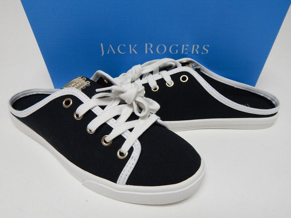 Jack Rogers Ava Size US 9 B (M) Women's Slip-On Canvas Sneaker Mule Black/ White