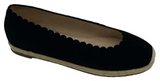 Isaac Mizrahi Live Size US 10 M Women's Suede Espadrille Slip-On Shoes Black
