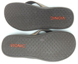 Vionic Tide II Size US 10 M EU 42 Women's Leather Thong Sandals Bronze Metallic