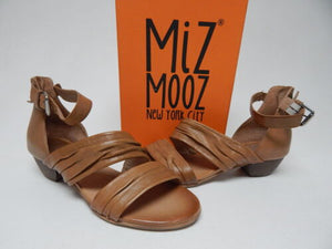 Miz Mooz Cassie Sz EU 38 W WIDE (US 7.5-8) Women's Leather Strappy Sandals Wheat