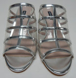 Nine West Jesty Size US 10 M Women's High Wedge Heeled Strappy Sandals Silver