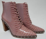 Charles David Debate Size US 6 M Women's Pointed Toe Studded Booties Light Mauve