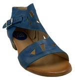 Miz Mooz Current Size EU 37 W WIDE (US 6.5-7) Women's Perf Leather Sandals Denim