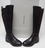 Marc Fisher Shiane Sz 6 M Women's Leather Wide-Calf Tall-Shaft Boots Dark Brown
