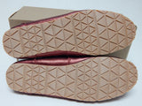 Clarks Moccasin Size US 8 M EU 39 Women's Faux Fur Slip-On Slippers Red Metallic