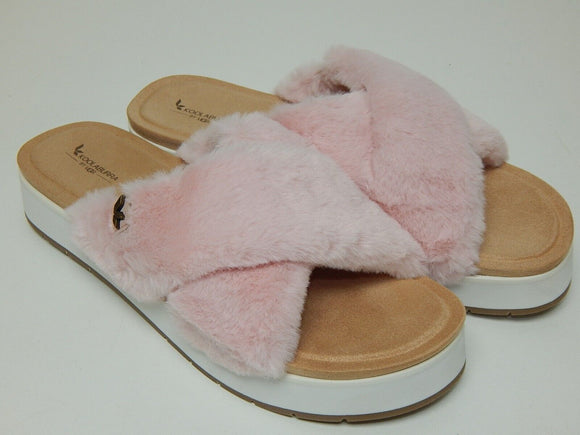 Koolaburra by UGG Roubie Fuzz Size US 9.5 M EU 40.5 Womens Faux Fur Pink Sandals