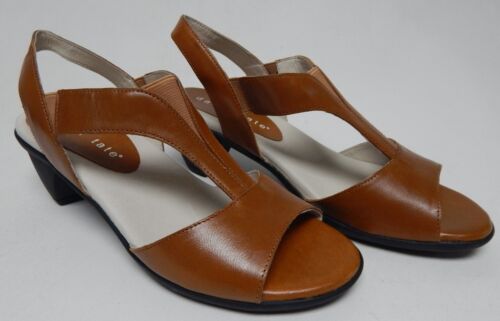 David Tate Accord Size US 7.5 M Women's Leather Open-Toe Slingback Sandals Black