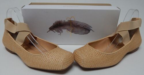 Jessica Simpson Mandalaye Sz 8 M EU 38.5 Women Bermuda Raffia Flat Shoes Natural