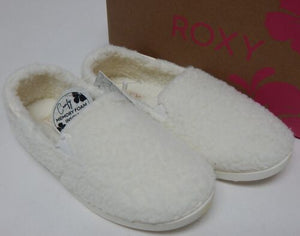 Roxy Fur Sure Size US 6 M EU 36 Women's Fuzzy Slip-On Sneakers Cream ARJS600502