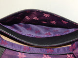 Anuschka Women's Hand-Painted Leather Saddle Crossbody Bag Tropical Dreams Black