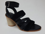Frye and Co. Leiah Size 10 M Women's Leather Mixed Strap Heeled Sandal Black