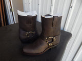 Frye Harness 8R Size 5.5 M Women's Leather Pull On Ankle Boots Smoke 3477447-SMK