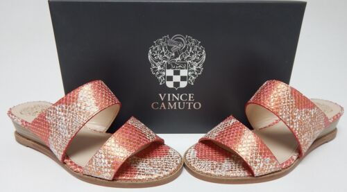 Vince Camuto Relindie Sz US 7 W WIDE EU 37.5 Women's Slide Sandals Sunset Snake