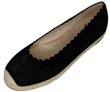 Isaac Mizrahi Live Size US 10 M Women's Suede Espadrille Slip-On Shoes Black