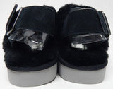 Koolaburra by UGG Fuzz-ee Sz US 8 M EU 39 Women's Faux Fur Sandals Black 1117190