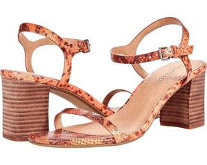 Madewell Holly Size 10 M Women's Leather Strappy Sandals Snake Sweet Tulip AM219