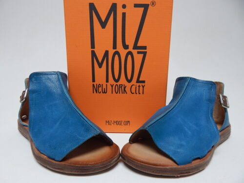 Miz Mooz Found Sz EU 37 W WIDE (US 6.5-7) Women's Leather Strappy Sandals Denim