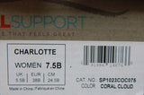 Spenco Charlotte Size US 7.5 M (B) EU 38 Women's Suede Slide Sandals Coral Cloud