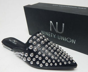 Ninety Union Dizzy Size US 7 M Women's Embellished Pointed Toe Flat Mules Black
