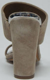 DKNY Lalina Sz 7.5 M EU 38 Women's Oiled Suede Dress Sandals Warm Taupe K2073310