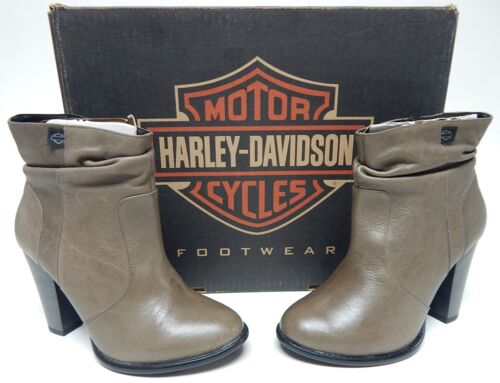 Harley Davidson Stonebrook Sz 6.5 M EU 37.5 Women's Leather Slouch Boots D88803