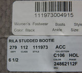 Maurices Rila Sz US 6.5 M Women's Studded Block Heel Ankle Booties Black 111973