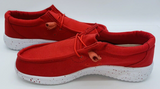 Apres by Lamo Paula Sz 9 M EU 40 Women's Slip-On Moc Toe Canvas Shoes Red MU2035