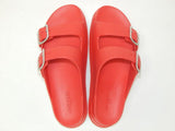 J/Slides Simply Sz US 6 M Women's Adjustable 2-Strap Platform Slide Sandals Red
