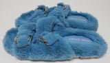 Urban Sport by J/Slides Babee Size US 6 M Women's Faux Fur Slide Slippers Blue
