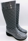 Khombu Marylin Size 6.5 M Women's Waterproof Quilted Zip-Up Winter Boots Pewter