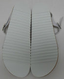 Mandel Elisa Size US 7.5 M Women's Leather Slingback Toe Loop Sandal White