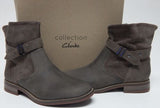 Clarks Camzin Strap Size US 6 M EU 36 Women's Leather Ankle Booties Dark Taupe