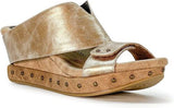 Modzori Argo Size US 8 M EU 39 Women's Reversible Slide Sandals Pearl Gold/Black