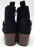 Maurices Rila Sz US 8.5 M Women's Studded Block Heel Ankle Booties Black 111973